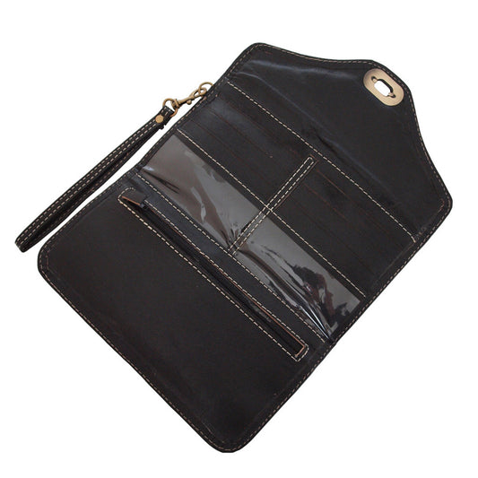 MOROCCAN LEATHER PURSE BLACK