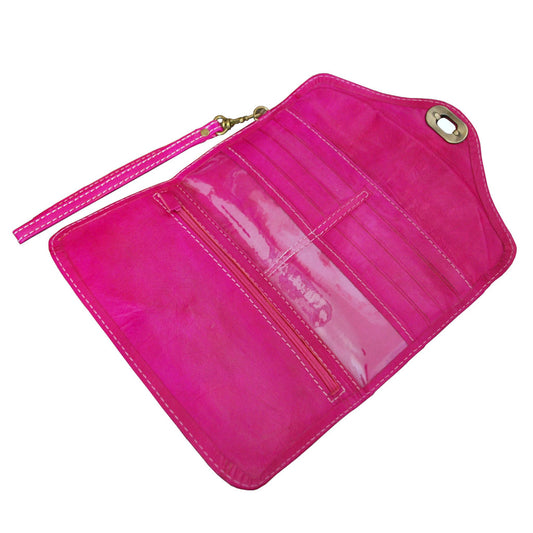 MOROCCAN LEATHER PURSE PINK