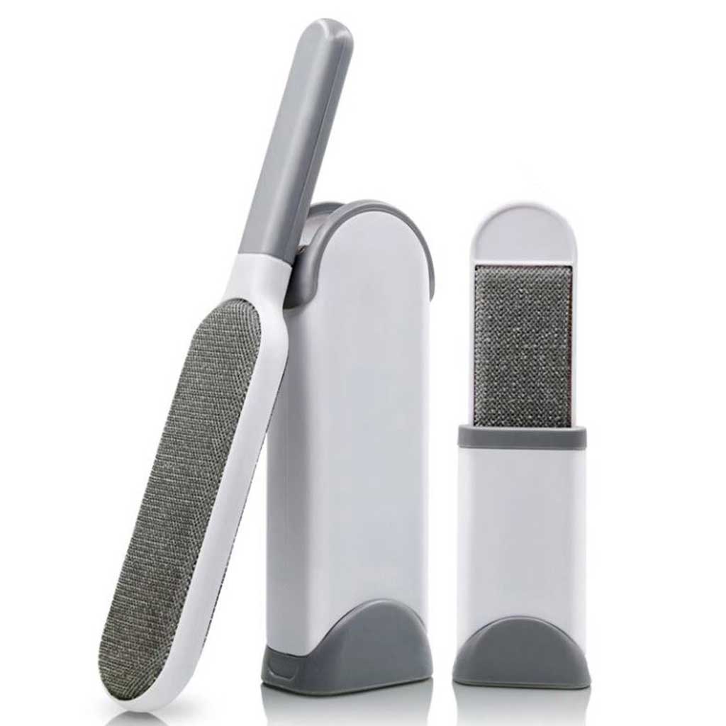 Lint remover brush set in grey