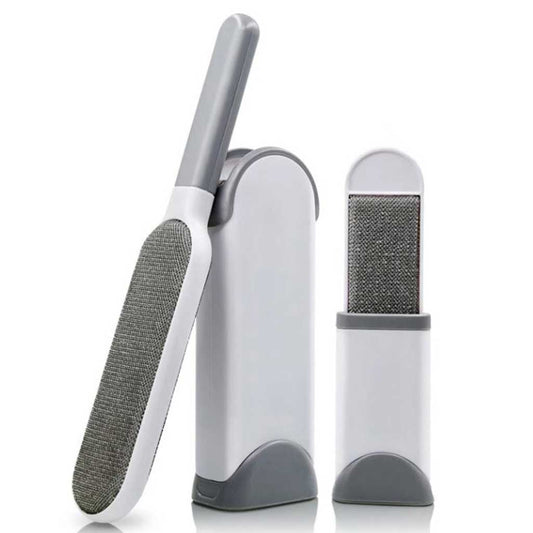 Lint remover brush set in grey