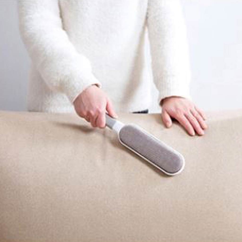 PET HAIR REMOVER 2 PIECE BRUSH SET FURNITURE LINT ROLLER GREY