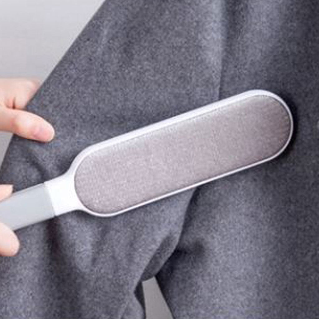 PET HAIR REMOVER 2 PIECE BRUSH SET FURNITURE LINT ROLLER GREY