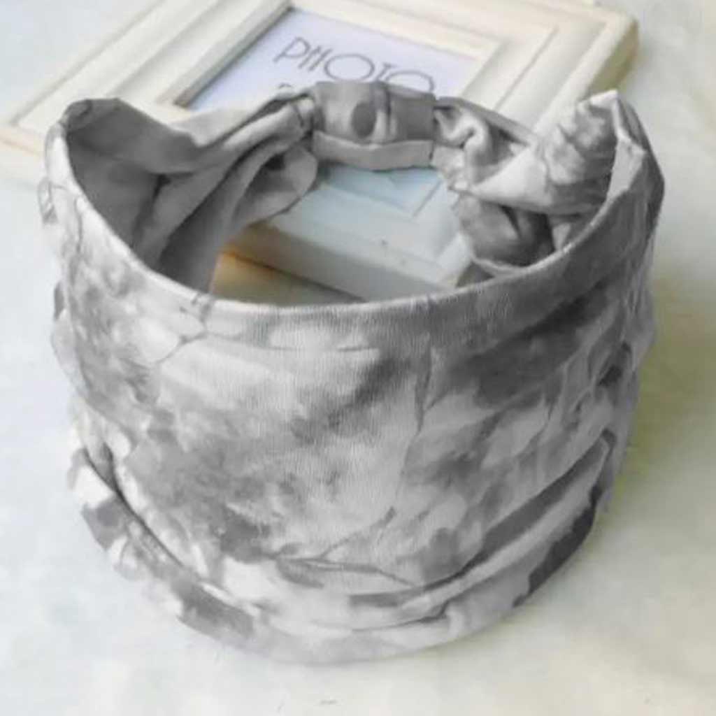 WIDE FIT KNOTTED HEADBAND 5% SPANDEX TIE DYE