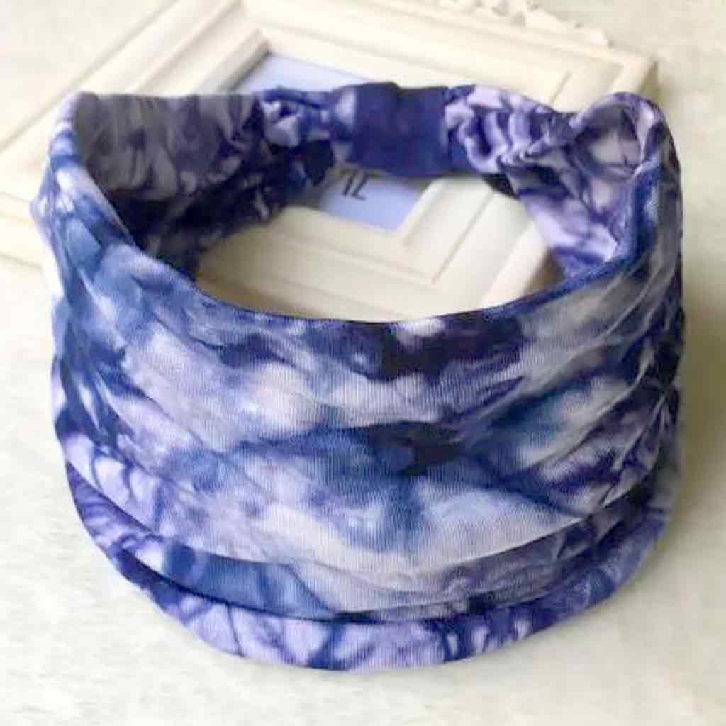 Blue running headband