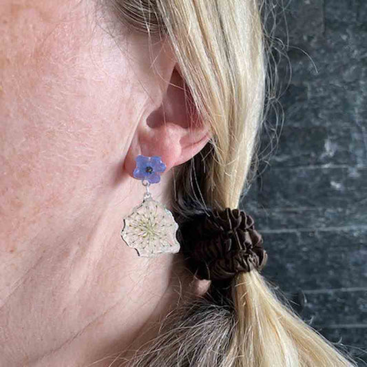 925 SILVER FORGET ME NOT FLOWER EARRINGS