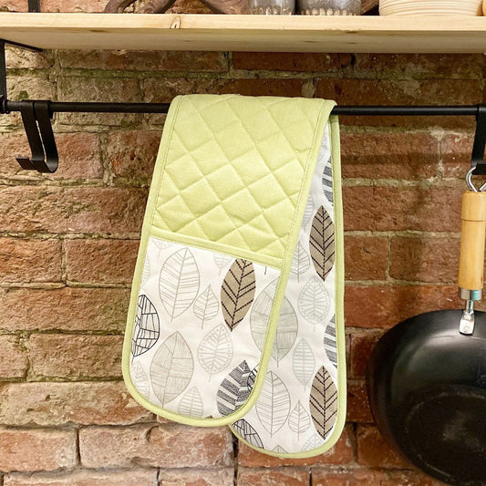 Sil Double Oven Glove | Green Leaf
