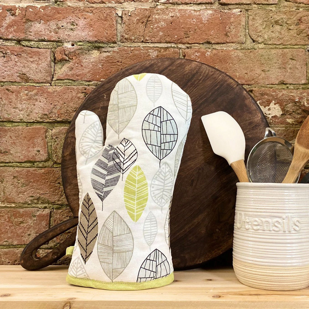 Sil Single Oven Glove | Green Leaf