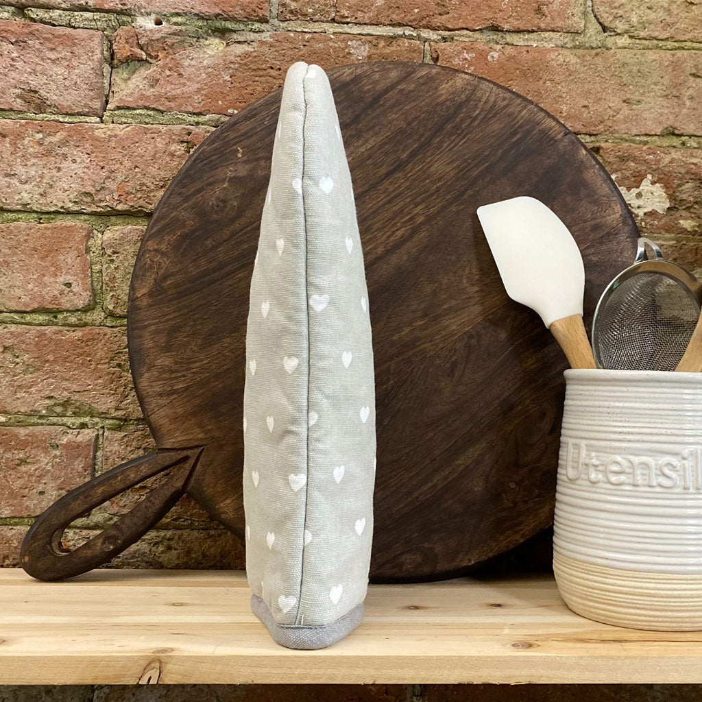 Sil Single Oven Glove | Grey Heart