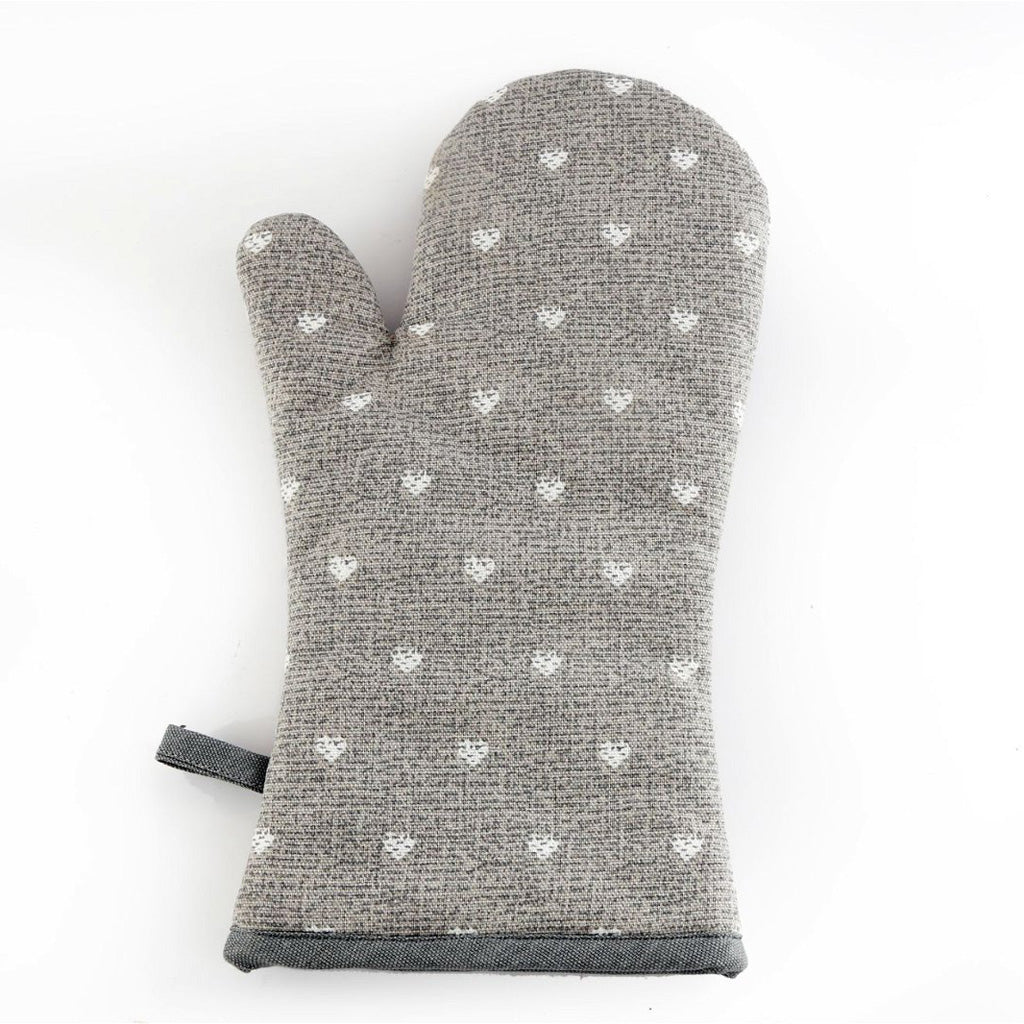 Sil Single Oven Glove | Grey Heart