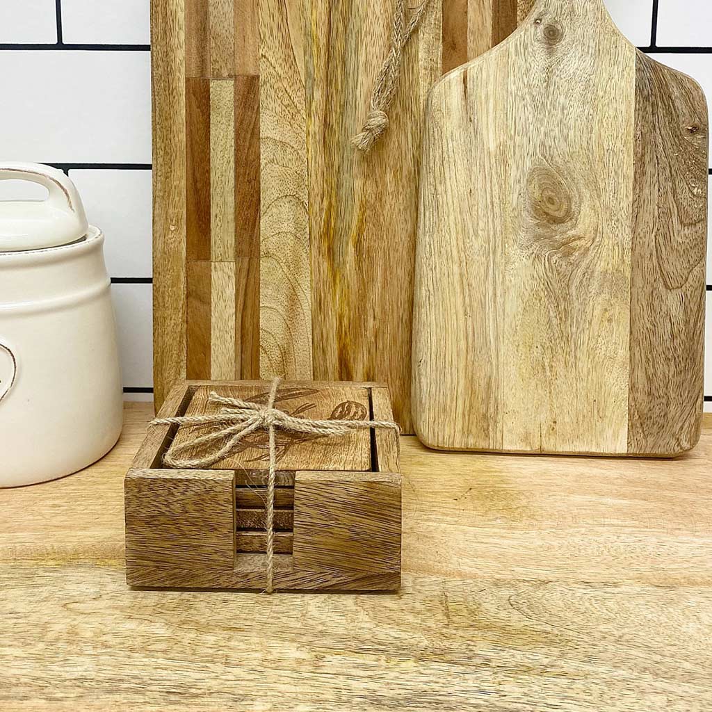 PACK OF 4 ENGRAVED LOBSTER COASTERS