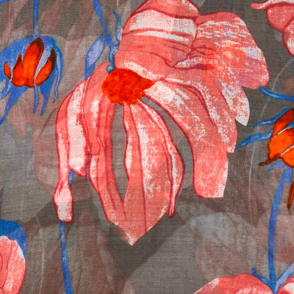Viscose Scarf | Red Daisy Floral