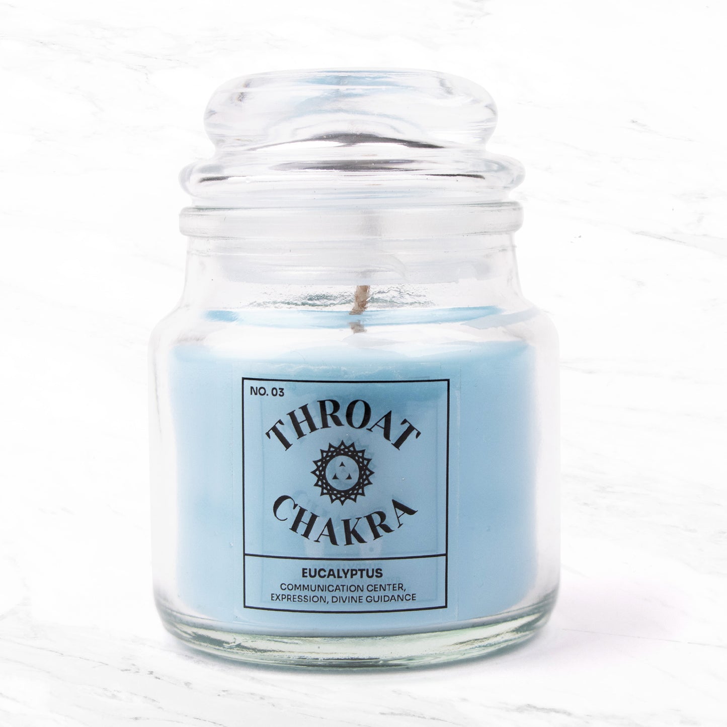 THROAT CHAKRA SCENTED CANDLE EUCALYPTUS