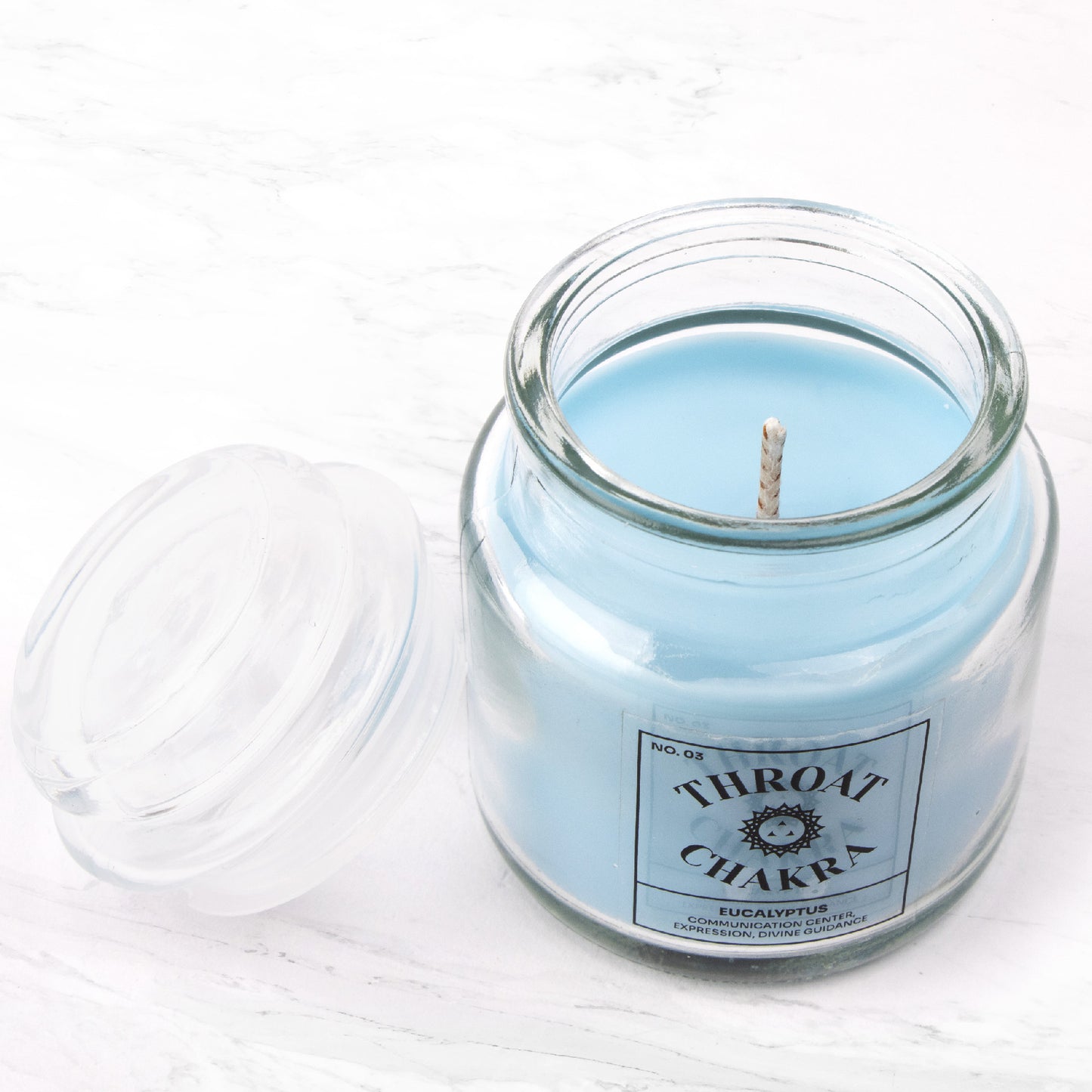 THROAT CHAKRA SCENTED CANDLE EUCALYPTUS