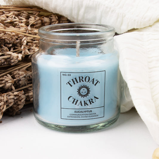 THROAT CHAKRA SCENTED CANDLE EUCALYPTUS
