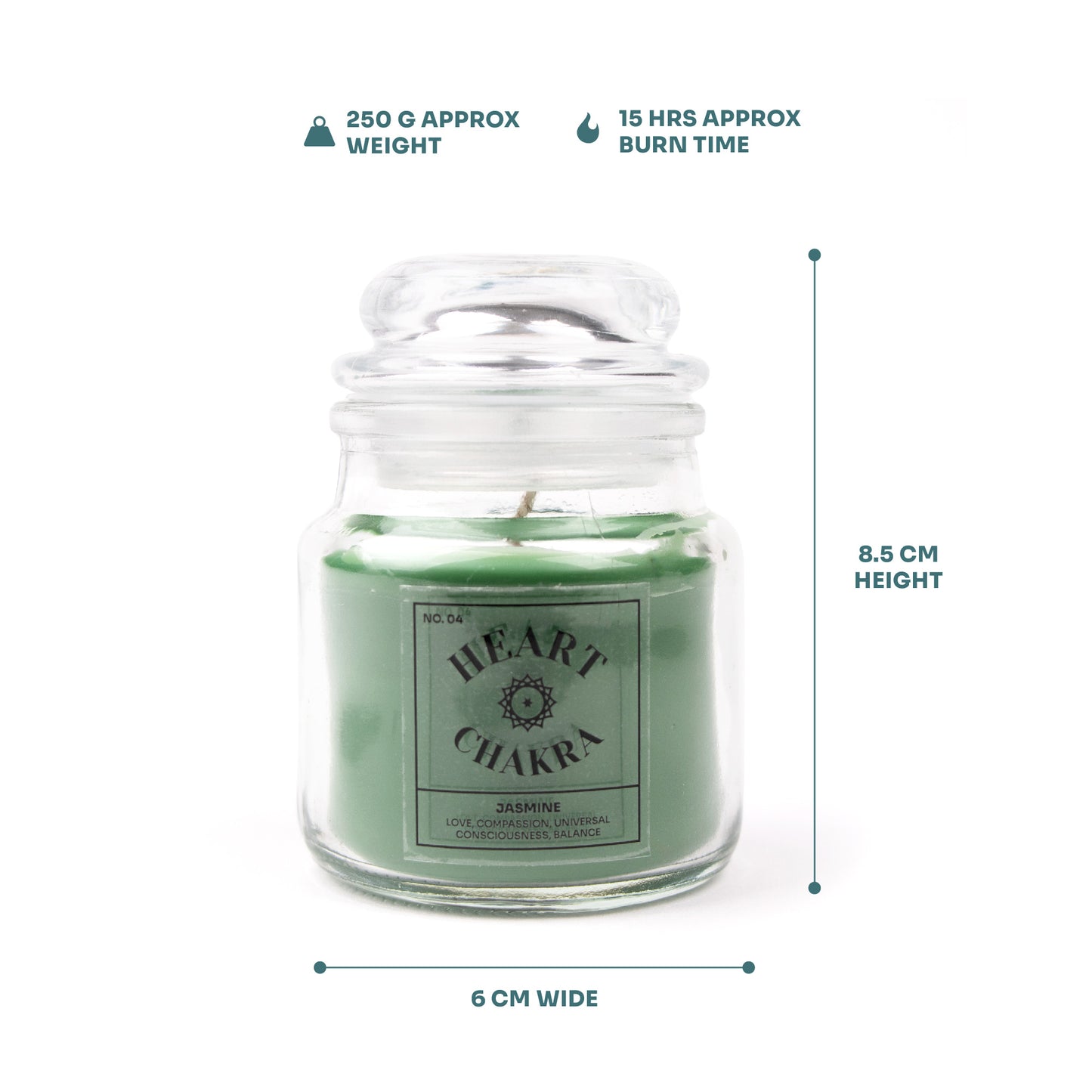 HEART CHAKRA SCENTED CANDLE JASMINE