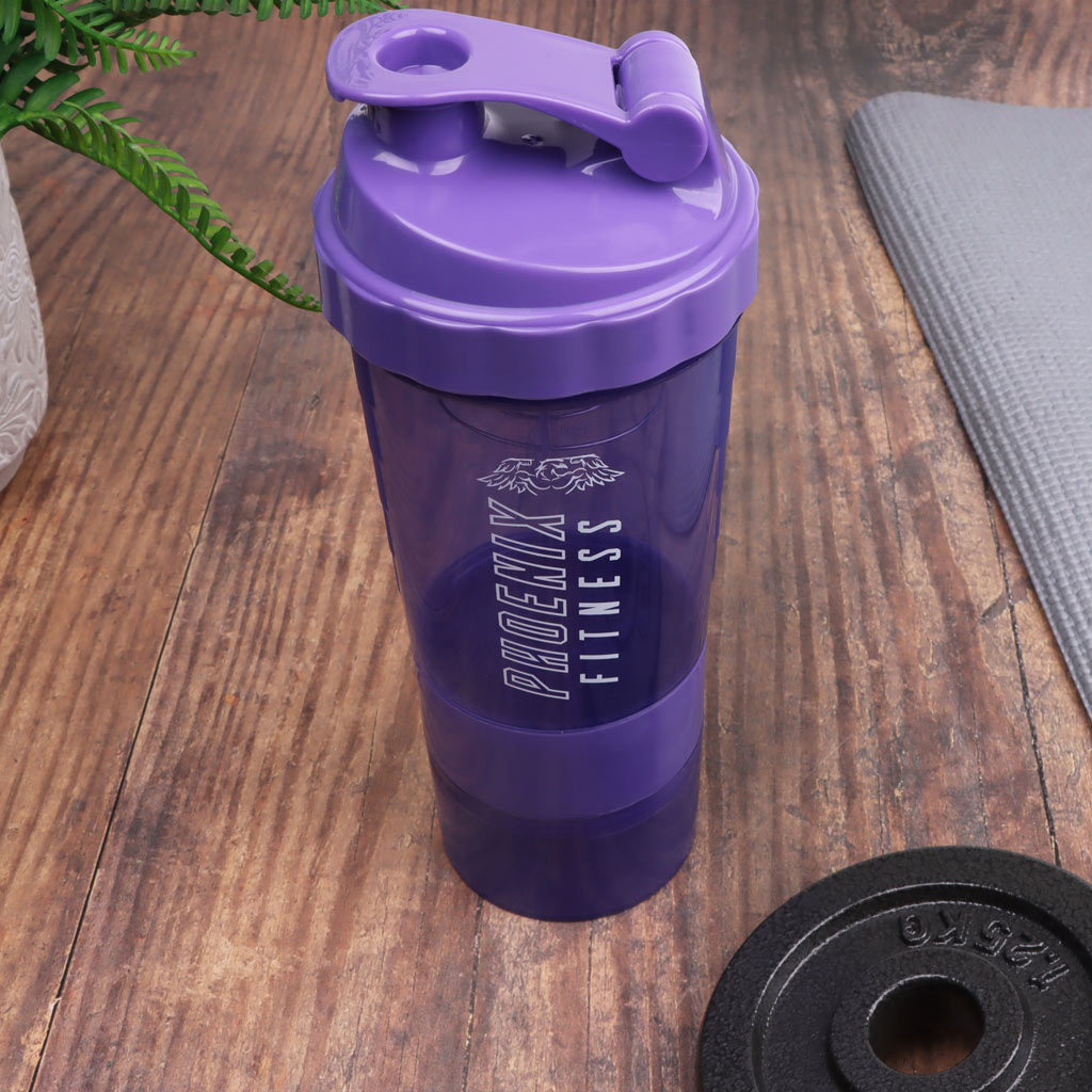 COMPARTMENT PROTEIN BOTTLE 500ML PURPLE