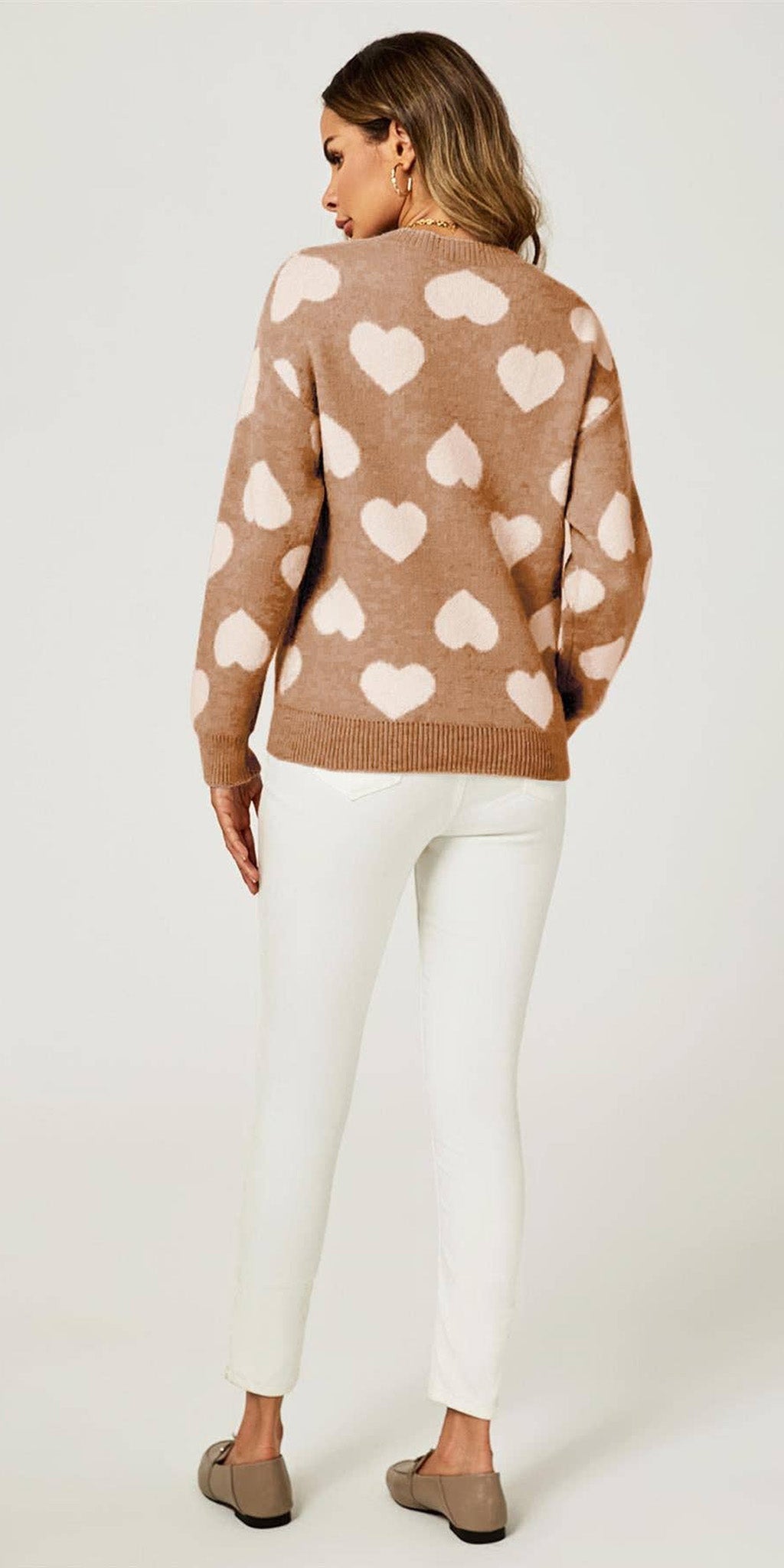 SUPER SOFT JUMPER HEART SHAPE PATTERN