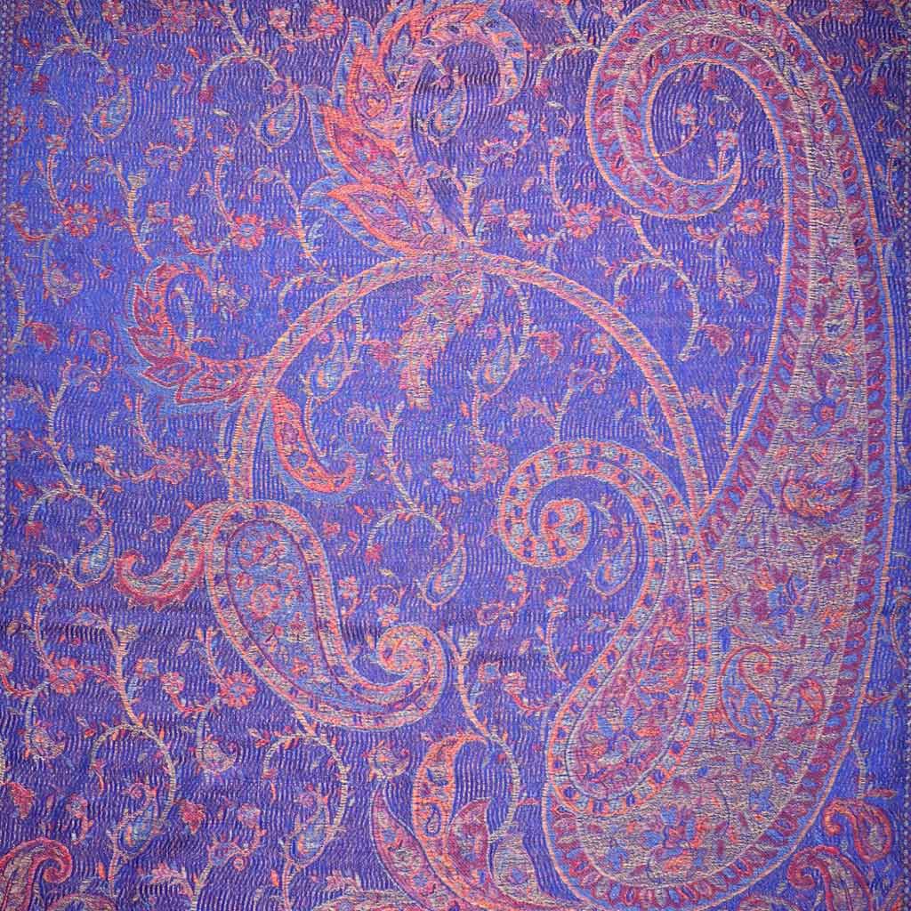 Pashmina Jacquard Scarf | Paisley Royal Blue