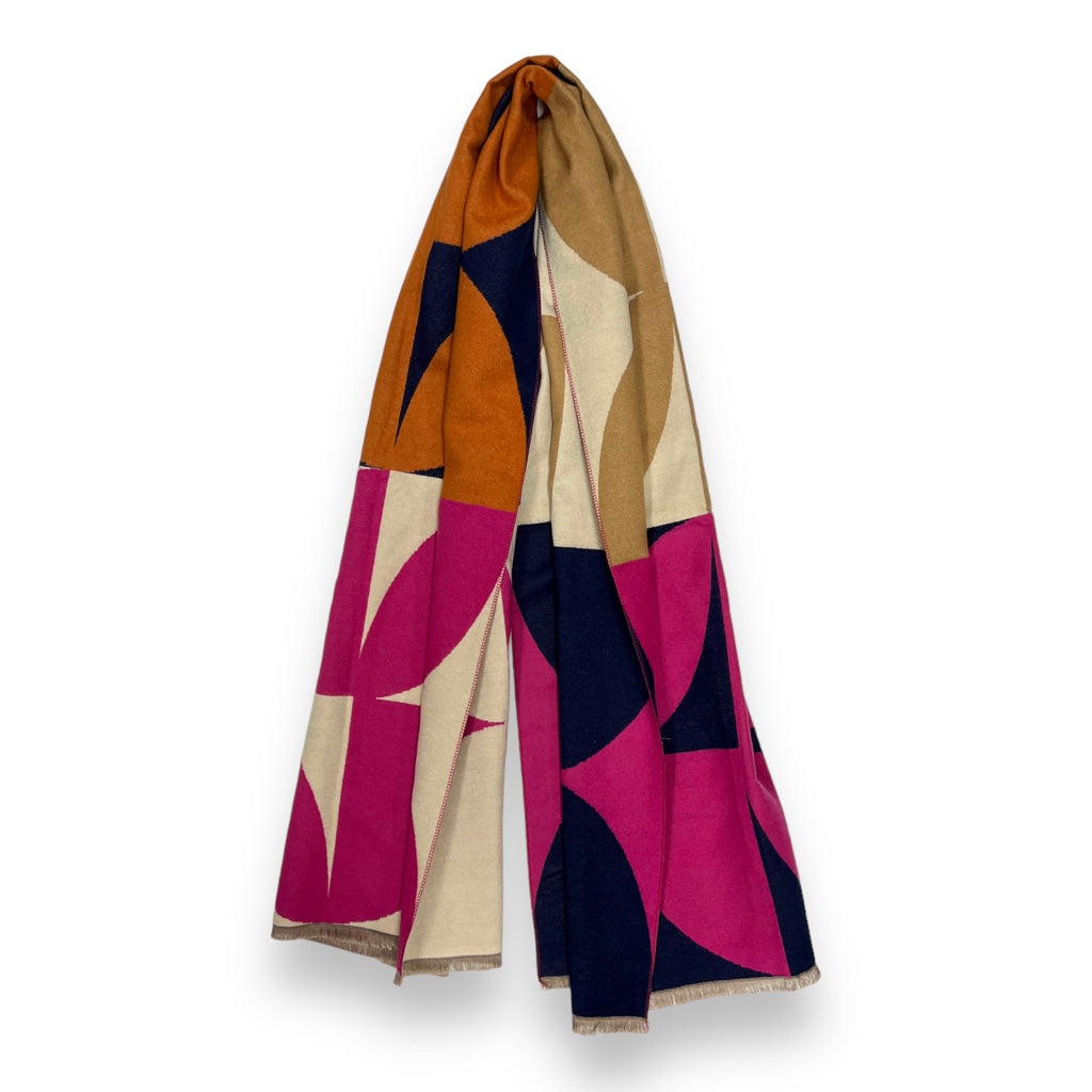 Cashmere Blend Scarf | Pink Leaf