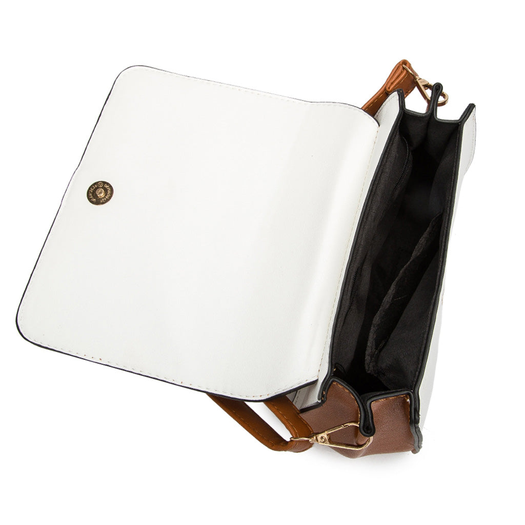 Mustard Crossbody Bag – Sleek Style And Snake Panel Detail