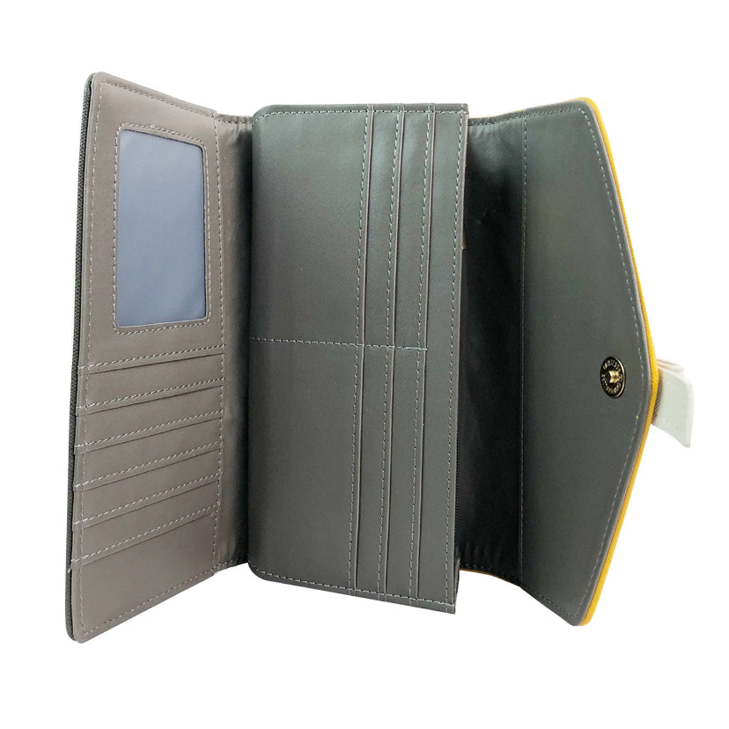 Stefanie Saffiano Leather Style Envelope Purse