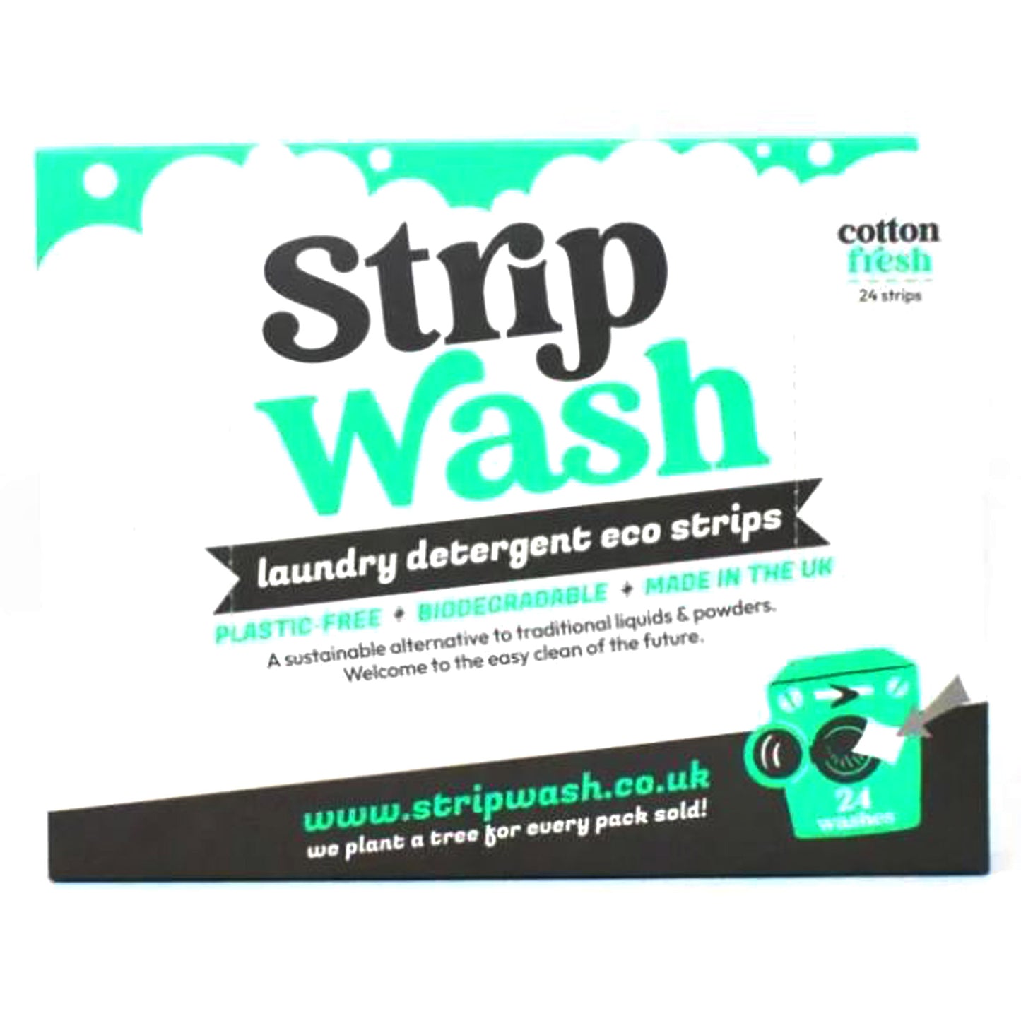 Eco-Friendly Laundry Detergent Strips 24 Pack | Cotton