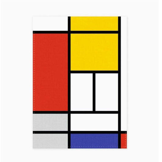 Mondrian Abstract Art Luxury Cotton Tea Towel for Art Lovers