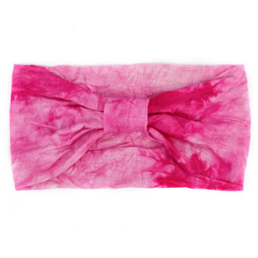 WIDE KNOTTED HEADBAND 5% SPANDEX ROSE