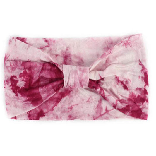 HEADBAND WIDE KNOTTED 5% SPANDEX WINE