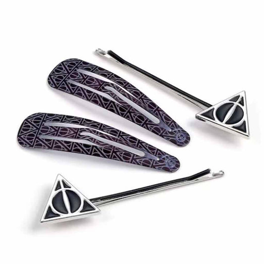 HARRY POTTER HAIR CLIPS SET DEATHLY HALLOWS