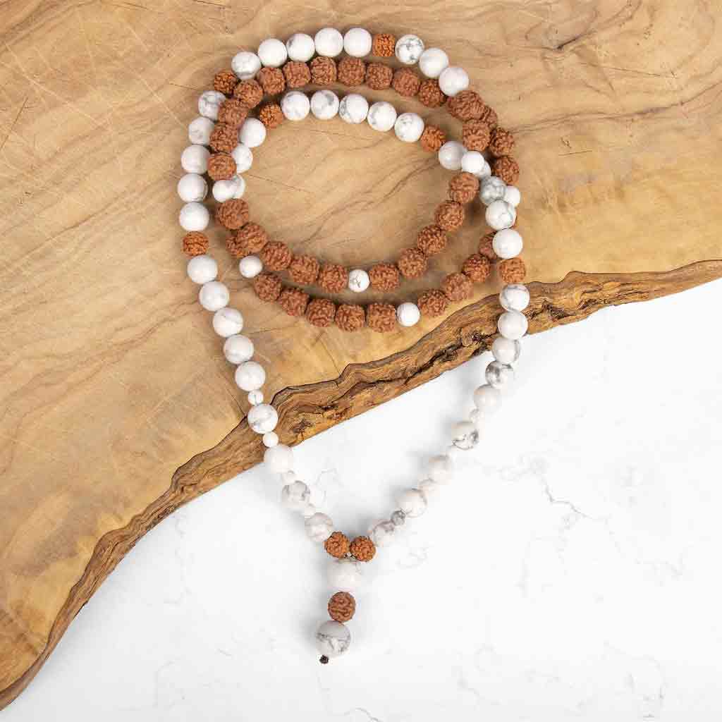 NATURAL GEMSTONE BEAD NECKLACE RUDRAKSHA