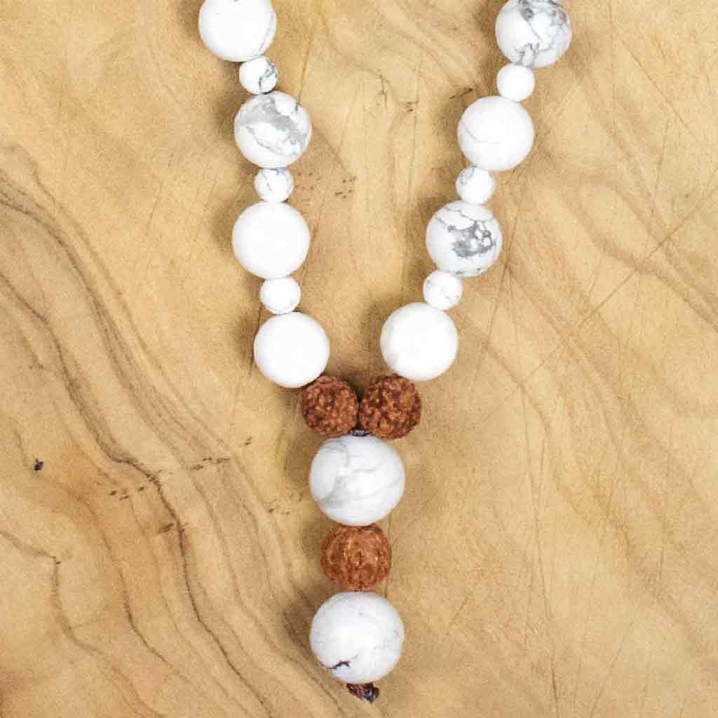 NATURAL GEMSTONE BEAD NECKLACE RUDRAKSHA