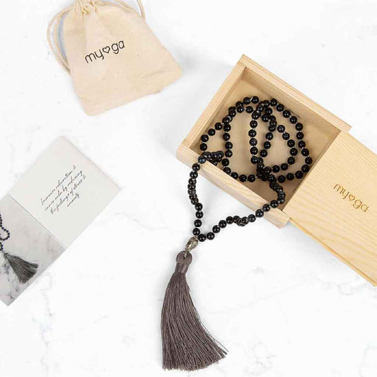 Blue Tiger Eye 108-Bead Mala Necklace | Spiritual Gift UK