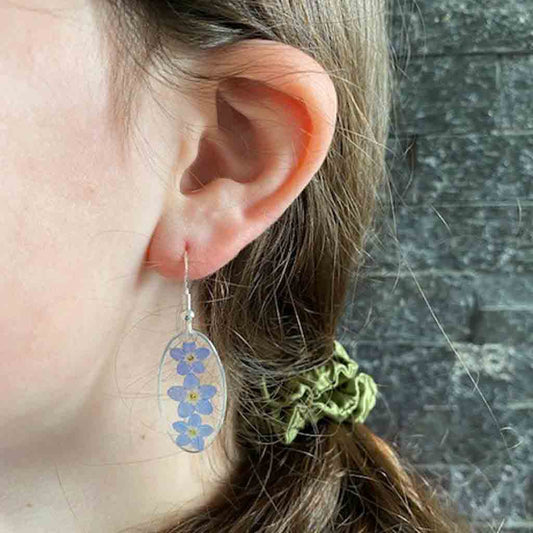 Handmade 925 Silver Flower Earrings | Forget Me Not Trio