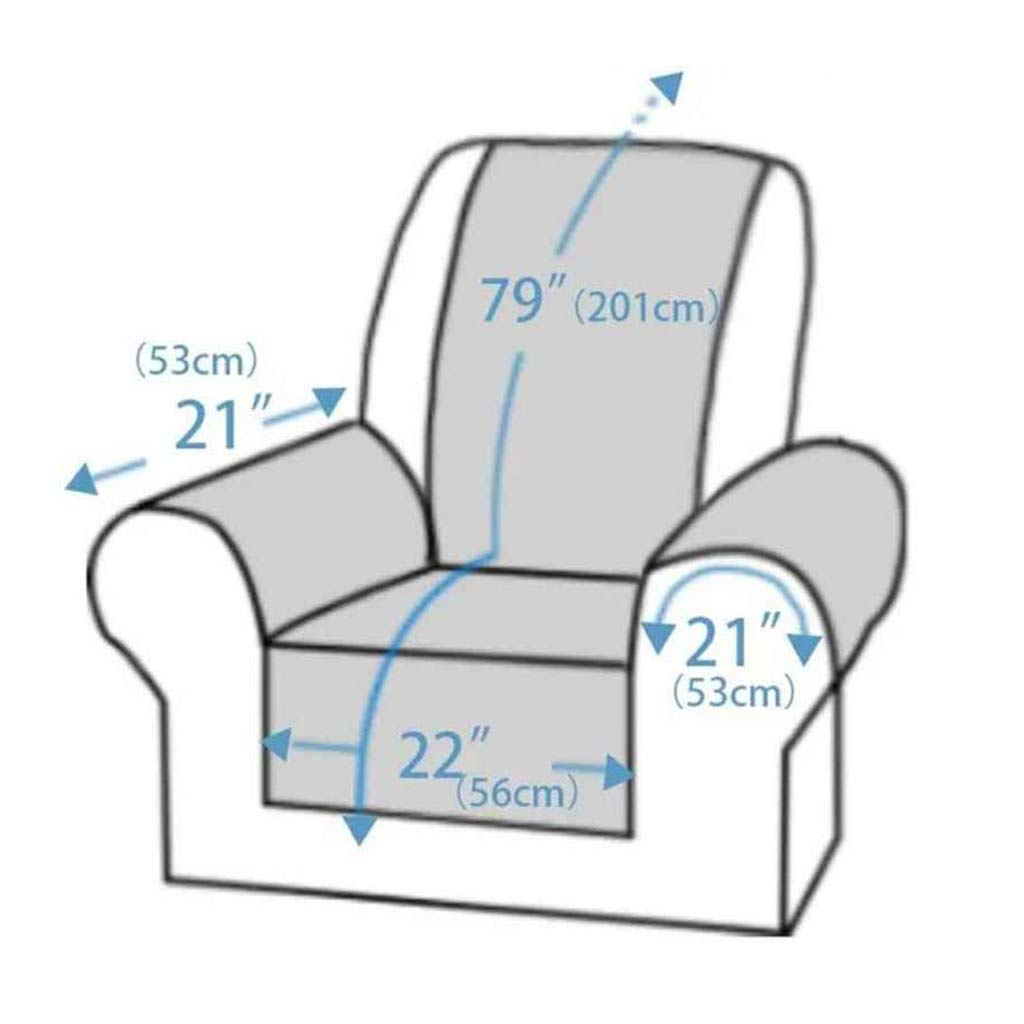 QUILTED RECLINER CHAIR COVER PROTECTION FROM PET HAIR + LINT