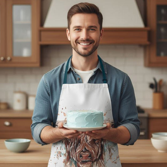 Highland Cow Cotton Apron | Meg Hawkins Watercolour