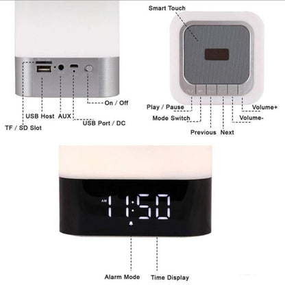 BLUETOOTH SPEAKER ALARM CLOCK COLOUR CHANGING