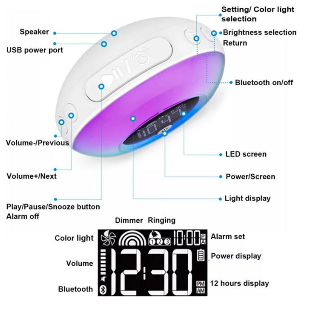 BLUETOOTH SUNRISE ALARM CLOCK