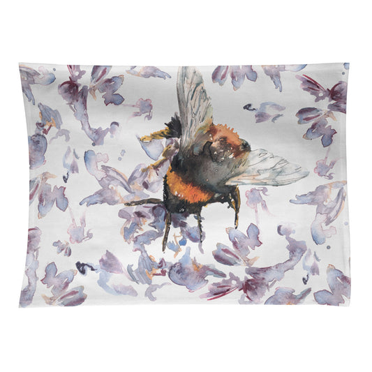 ORGANIC COTTON TEA TOWEL BEE ON HEATHER