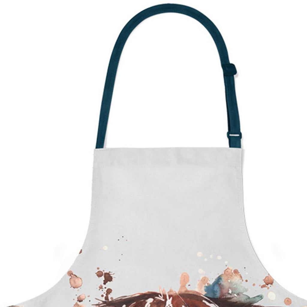 Meg Hawkins Highland Cow Art Cotton Apron