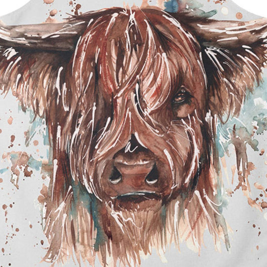 Highland Cow Kitchen Apron | Meg Hawkins Print
