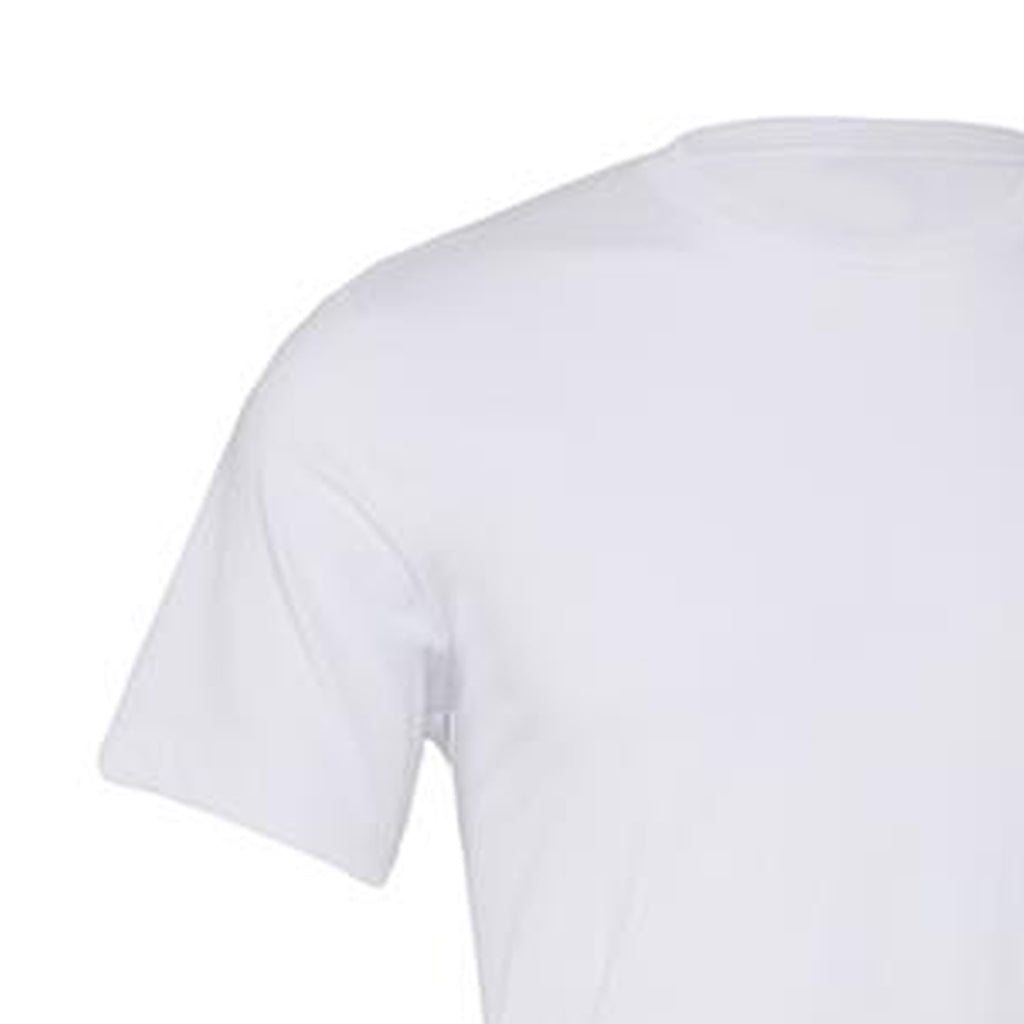 CREW NECK T-SHIRT TOP UNISEX WHITE