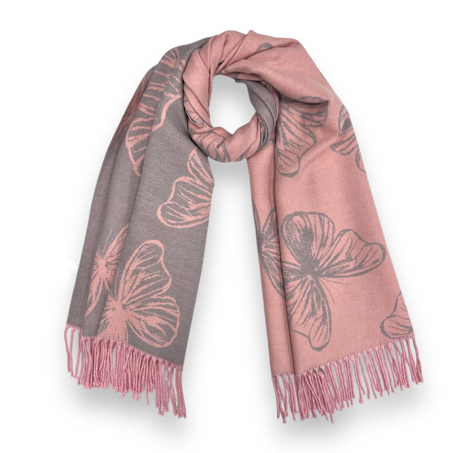 Pink Butterfly Scarf | 30% Cashmere Blend Wrap