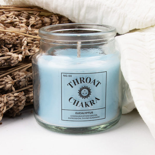 THROAT CHAKRA SCENTED CANDLE EUCALYPTUS