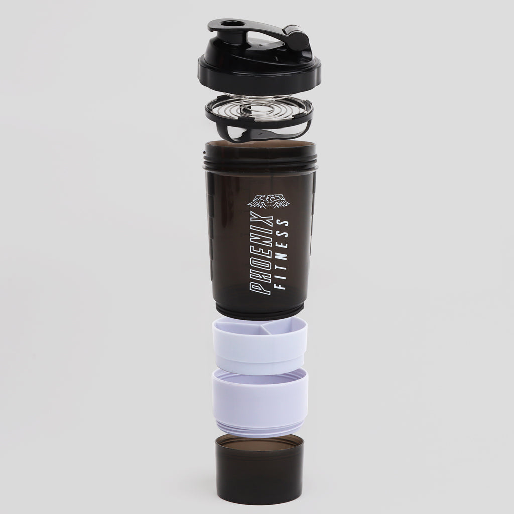 COMPARTMENT PROTEIN BOTTLE 500ML SLATE