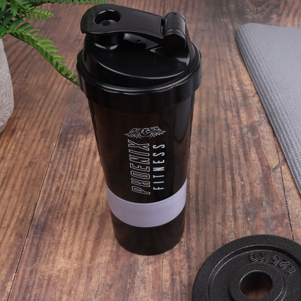 COMPARTMENT PROTEIN BOTTLE 500ML SLATE