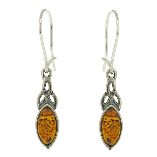 Vintage Marquis Nova 925 sterling silver drop earrings with intricate artisan metalwork.