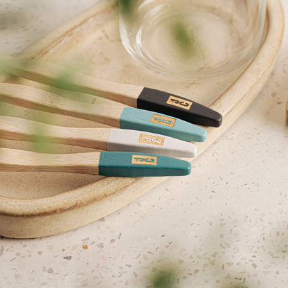 Sustainable Bamboo Toothbrush Dental Set 4 Pack | Teal