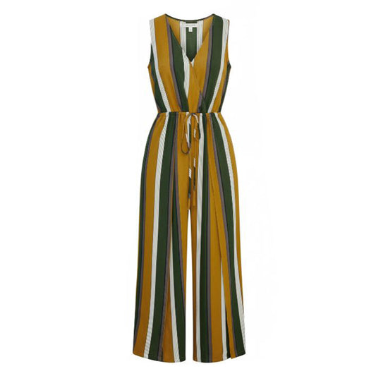 SLEEVELESS V NECK JUMPSUIT GREEN UK 12