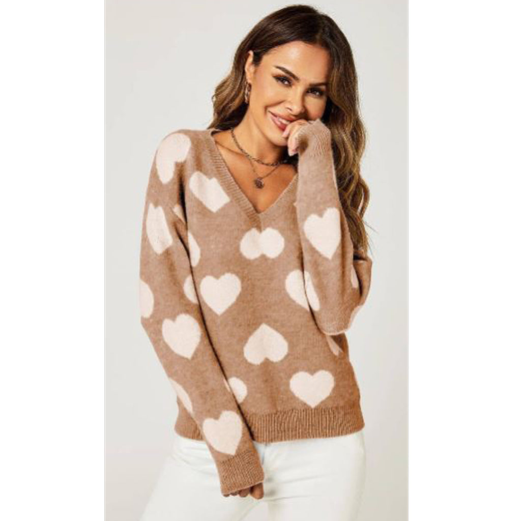 SUPER SOFT JUMPER HEART SHAPE PATTERN